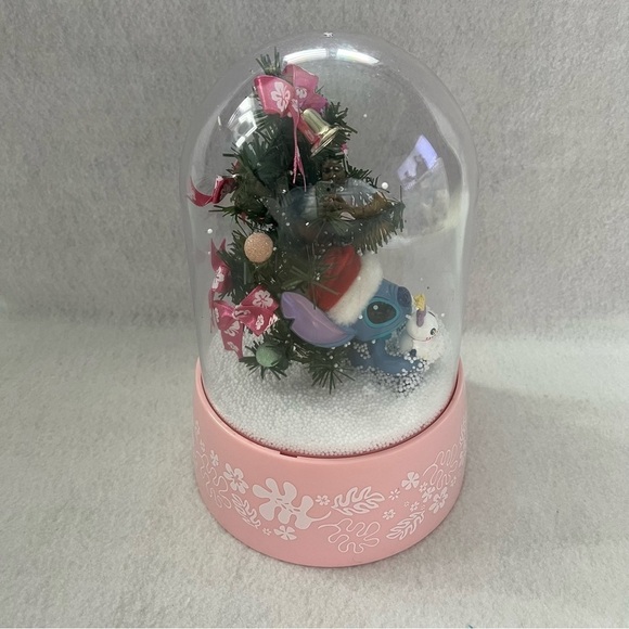 Lilo & STITCH Christmas Snow Globe Flashing Lights Disney Japan - Picture 3 of 7